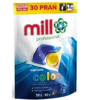 Obrázek produktu pro Kapsle na Praní Mill Professional, 30 ks - Vysoce Účinné Dvojbarvé Prací Kapsle