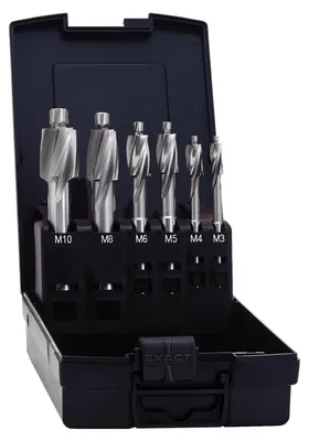Produktbild von EXACT Flachsenker Set für Kernloch M3/M4/M5/M6/M8/M10/M12 HSS DIN 373 - 5861