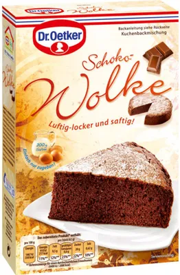 Produktbild von Dr. Oetker Schoko Wolke Kuchenbackmischung für einen Rührkuchen 455g