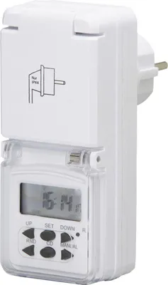 Produktbild von Wochenzeitschaltuhr mini 1.800 W mit Schutzabdeckung digital, weiß, IP44