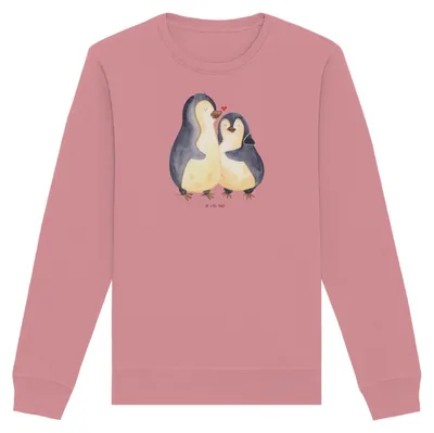 Produktbild von Mr. & Mrs. Panda Baumwoll Pullover Pinguine Einschlafen Größe XXL - Canyon Pink - Geschenk, Mitbringsel, Pulli, Valentinstag, Sweater, Sweatshirt, Hochzeitstag, Freund