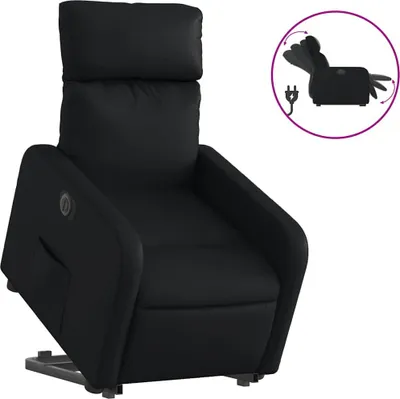 Produktbild von vidaXL Relaxsessel mit Aufstehhilfe Elektrisch Schwarz Kunstleder