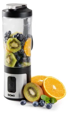 Zdjęcie produktu dla Domo DO751BL, Przenośny mikser, 0,6 l, Rozgniatacz do lodu, 120 W, Czarny, Stal nierdzewna