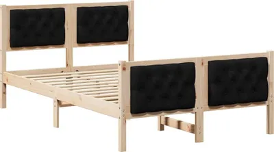 Obrázek produktu pro vidaXL Rám postele černý 120 x 200 cm z masivního borovicového dřeva