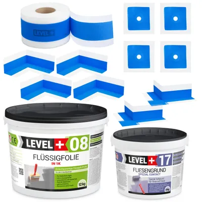 Produktbild von Dicht-Set Bad Abdichtung Dichtfolie 12kg Fliesengrund 4kg Dichtband 20 m SET339