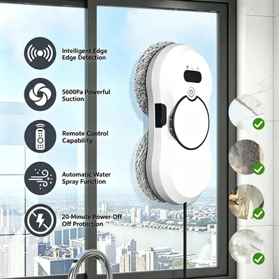 Produktbild von Scheibenwaschroboter Fensterwaschroboter 5600Pa Wasserstrahl-Fensterreiniger