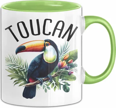 Produktbild von Tukan Regenwald Exotischer Vogel Tasse Geschenk Toucan (Grün)