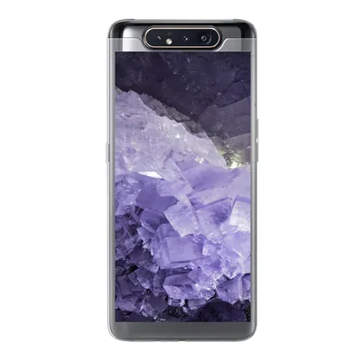 Produktbild von MuchoWow® Handyhülle Schutzhülle Hülle für Samsung Galaxy A80 Naturstein - Lila - Kristalle Silikon Softcase Handy Hülle - Schutzdeckel