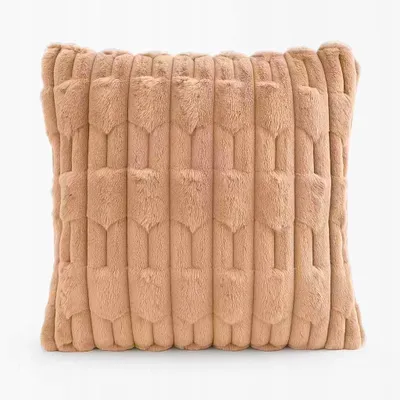 Produktbild von Fitizzio Kissenhülle 40x40 geprägt Boho Plüsch dekorativ beige