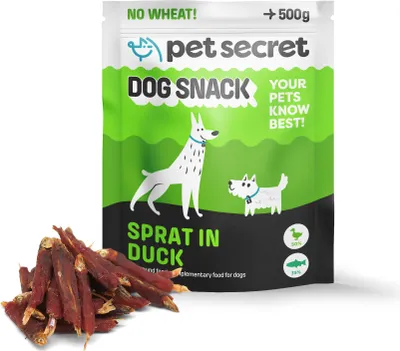 Zdjęcie produktu dla Przysmak dla psa szprotki owinięte w kaczkę 500 g