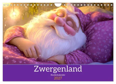 Produktbild von Zwergenland - Kinderkalender (Wandkalender 2027 DIN A4 quer), CALVENDO Monatskalender