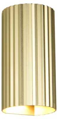 Image de Applique murale, métal, or, GU10, 2 flammes, H 18 cm
