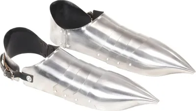 Produktbild von Mittelalterliche Ritterrüstung Eisenschuhe für LARP Silbern Stahl