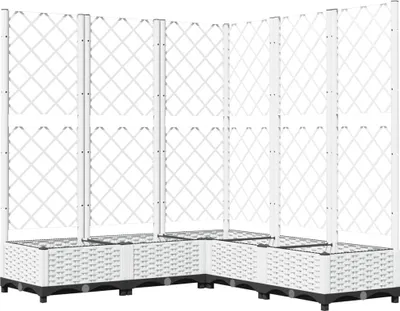 Produktbild von Pflanzkübel mit Rankgitter Weiß 120x120x121,5 cm PP