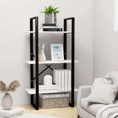 Immagine prodotto di The Living Store Scaffale portaoggetti Bianco 60x30x105 cm Materiale a base di legno