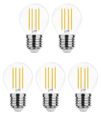 Produktbild von Modee E27 LED Filamentlampe P45 4W 470lm 2700K Warmweiß 5 Stück