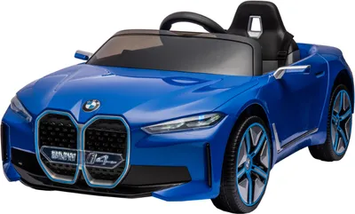 Productafbeelding van BMW i4 kinder elektrische auto met 2,4G afstandsbediening voor ouders, elektrische auto voor kinderen, met instelbare snelheden (drie standen), vermogensindicator, USB, MP3, Bluetooth en LED-verlichting