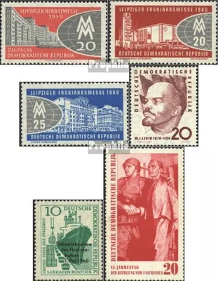 Produktbild von Briefmarken DDR 1959 Mi 712,750-751,762,763,764 (kompl.Ausg.) gestempelt Leipziger Herbstmesse