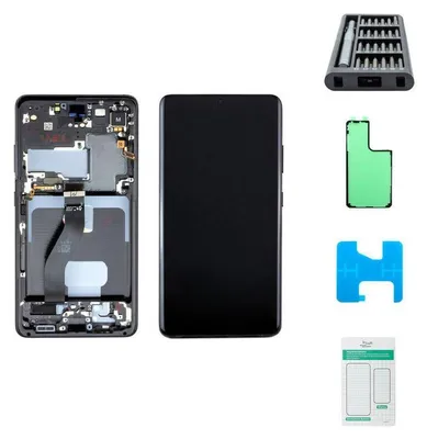 Produktbild von Samsung Galaxy S21 Ultra 5G Display Phantom Black (schwarz) - Premium-Set