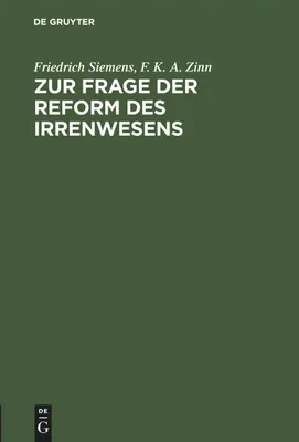 Produktbild von Zur Frage der Reform des Irrenwesens
