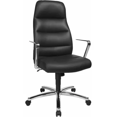 Produktbild von Topstar Chefsessel Chairman® 70, NC79R A80 schwarz, chrom Leder