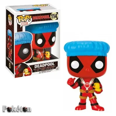 Produktbild von FUNKO POP Marvel #114 Deadpool Shower Cap & Ducky- Vinyl Figur NEU