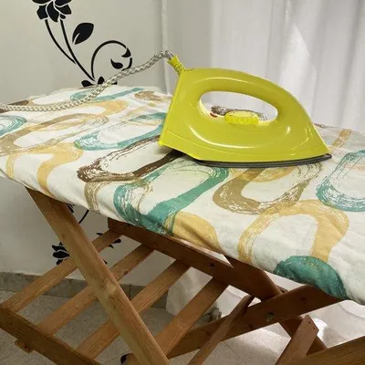 Produktbild von Strijkbrettbezug Universal - Baumwollbezug - Hitzebeständig bis 200°C - 140 x 60 cm - Beige Muster