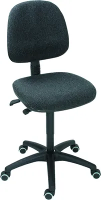 Produktbild von STIER Arbeitsstuhl mit Rollen ohne Armlehnen Sitzhöhe 460-650mm Polster Anthrazit