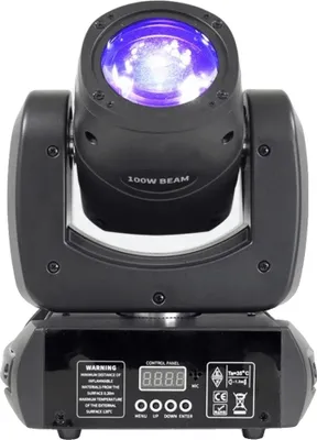 Obrázok produktu pre Pohyblivý LED reflektor, výkon 100 W, 7 farieb a 8 gobosov, čierny, zástrčka EÚ