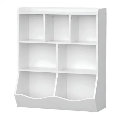 Produktbild von Kinderbücherregal 3 Ebenen – MDF Bücherregal fürs Kinderzimmer – Weiß – Kinderregal