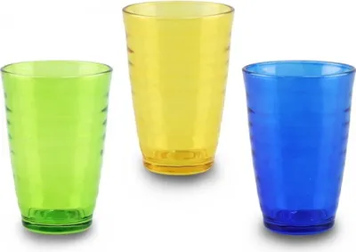 Produktbild von Trinkgläser Wassergläser Saftgläser 6er Set Bunt 350ml Longdrink Gb624