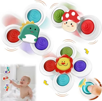 Immagine prodotto di Giocattoli per il bagno - Set da 3 - Plastica - Giochi da bagno con ventosa