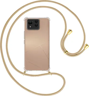 Produktbild von Handykette Backcover-Schutzhülle mit Band (Metall goldfarben) für Asus Zenfone 11 Ultra - caramel