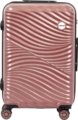 Immagine prodotto di Biggdesign Moods Up valigia a guscio rigido grande | borsa da viaggio con ruote | valigia da viaggio con chiusura a combinazione | 4 ruote doppie | girevole a 360 gradi | guscio rigido ABS | leggero | oro rosa