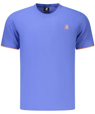 Produktbild von Blaues Herren T-Shirt: Kurzarm, Rundhals, mit geprägtem Logo-Design