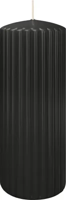 Produktbild von Rillen Kerzen Schwarz 200 x Ø 80 mm, 4 Stück