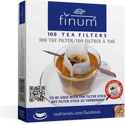 Zdjęcie produktu dla Finum filtry do herbaty 100 szt. + patyczek