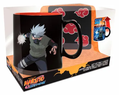 Image de NARUTO SHIPPUDEN Set Cadeau Mug Changeant + Sous-verre Akatsuki