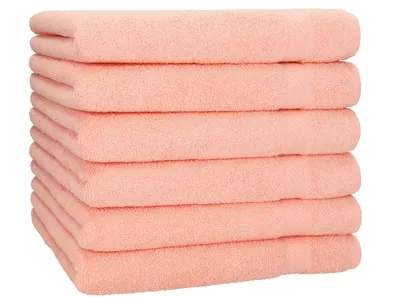 Produktbild von Betz 6 Stück Handtücher 50x100 cm PALERMO 100% Baumwolle  Farbe: apricot