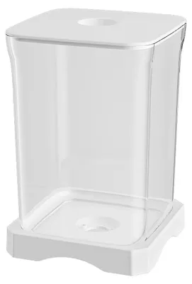 Produktbild von Mini-Aquarium für Kampffische - Aquarium-Starterset - Rechteckig - Für den Schreibtisch - Fütterungsöffnung oben - Weiß - Für Kampffische und Goldfische