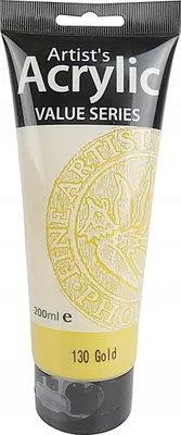 Zdjęcie produktu dla Farba akrylowa artystyczna do malowania VS 200ml Gold - 130 Złota
