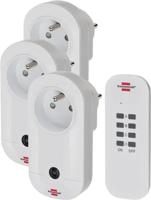 Immagine prodotto di Presa di corrente telecomandata Brennenstuhl Comfort-Line, 3 prese interne