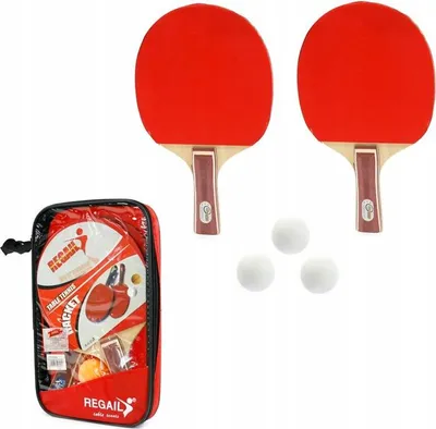 Produktbild von Tischtennis Set 2 Schläger & 3 Bälle - Ping Pong Schläger Holz für Hobby & Spaß