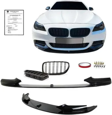 Produktbild von Front Spoiler Lippe Cup Kühlergrill schwarz glänzend ABE passend für BMW 5er F10 F11