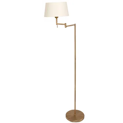 Image de Mexlite - lampadaire - Bella - bronze - métal tissu - lampe de lecture - E27 - 5894BR