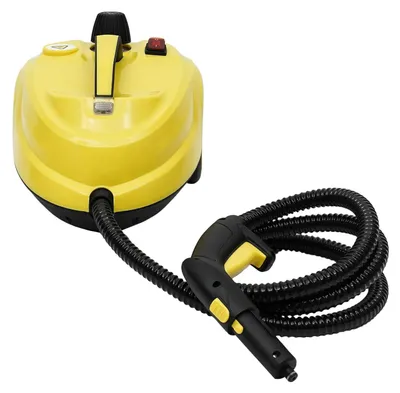 Zdjęcie produktu dla Odkurzacz parowy – mop parowy – 2000 W – 5 barów – para o temperaturze 160°C – zbiornik na wodę o pojemności 1,8 l – stal nierdzewna – 13 akcesoriów – jasnożółty