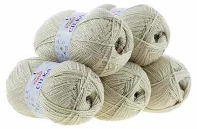 500g Strickgarn CILKA by VLNIKA Klassikgarn Strickwolle mit Schimmereffekt, gelbgrün