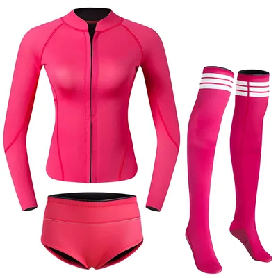 Produktbild von Neopren-Tauchanzug-Set – 2 mm, Damenmodell, mit langen Ärmeln und Shorts