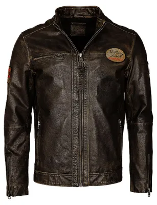 Produktbild von Mustang Lederjacke Varberg Herren dunkelbraun 5XL