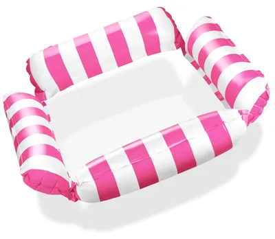 Produktbild von Balinco – Aufblasbare Wasserhängematte Schwimmsessel mit 4 Luftkammern & Nylon Netz für Pool – Floatie Luftmatratze Wassermatratze Relaxliege für Erwachsene & Kinder – Sommer Poolzubehör (Pink) – Rosa